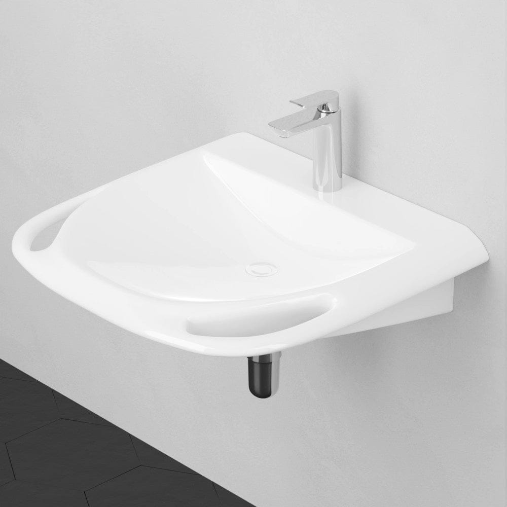 Stoper Vitreous China Wall-Mount Bathroom Sink - ADA Compliant