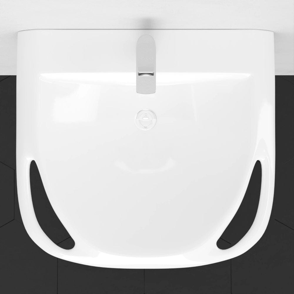 Stoper Vitreous China Wall-Mount Bathroom Sink - ADA Compliant