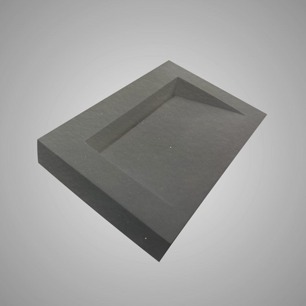 Templey Rectangular Cast Concrete Vessel Sink - Black