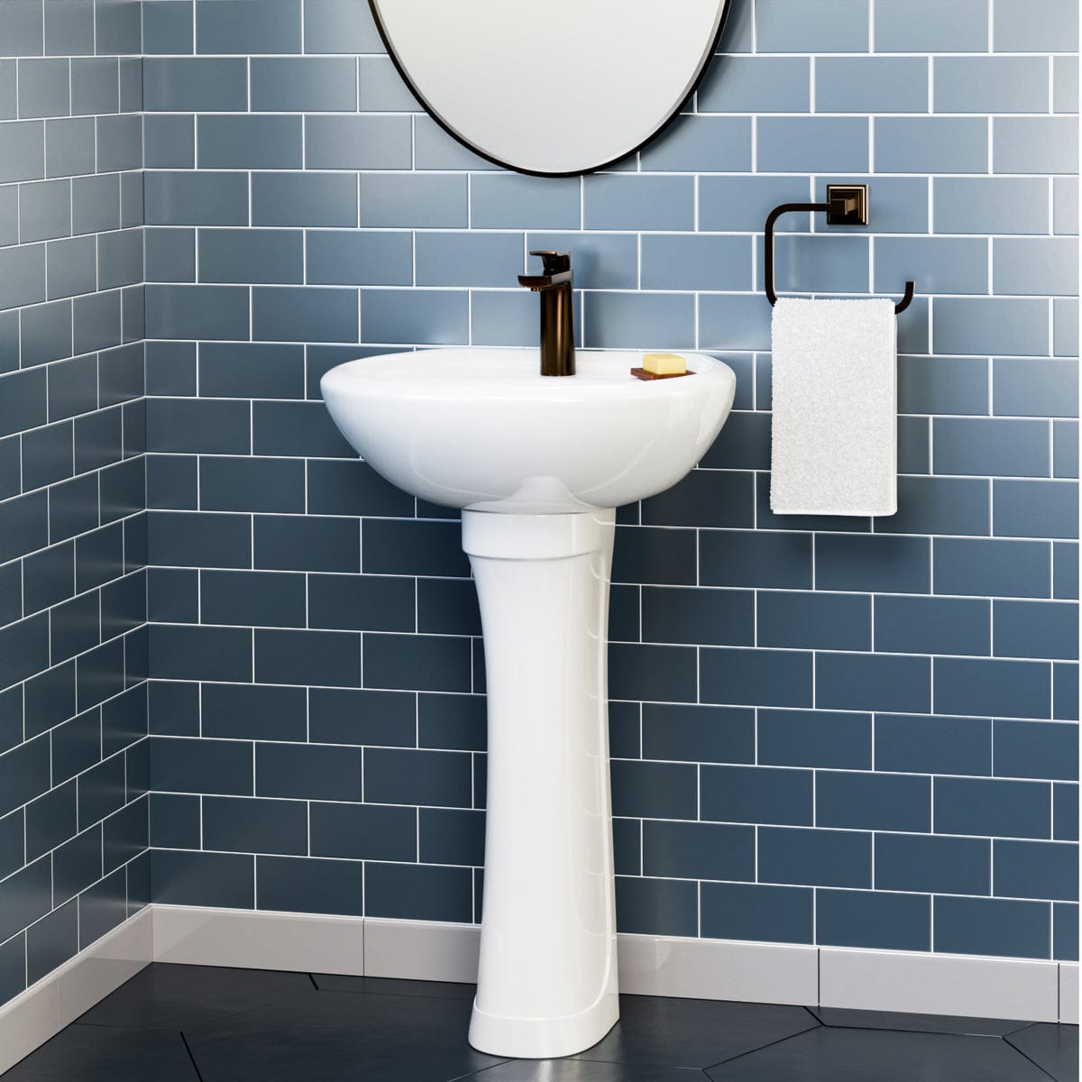 Teska Vitreous China Pedestal Sink
