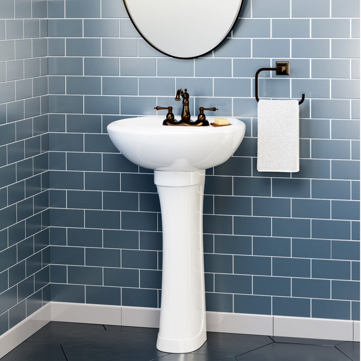 Teska Vitreous China Pedestal Sink