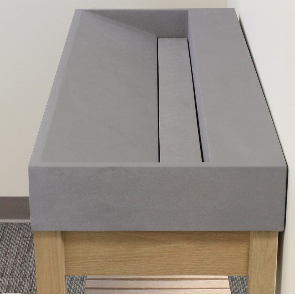 Thorold Rectangular Cast Concrete Vessel Sink - Light Gray