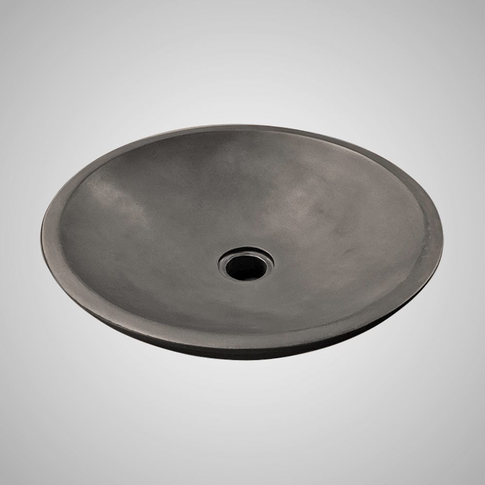 Tigard Round Cast Concrete Vessel Sink - Dusk Grey