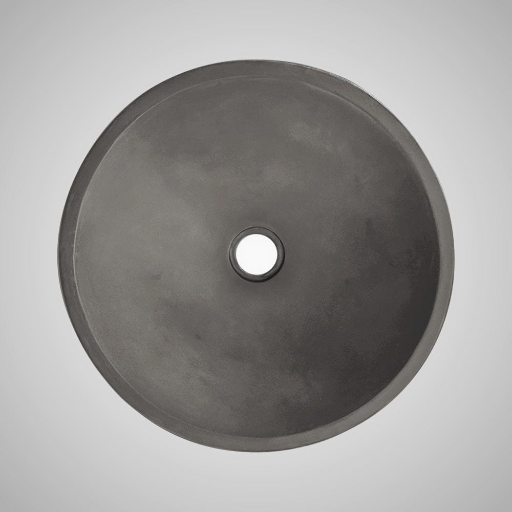 Tigard Round Cast Concrete Vessel Sink - Dusk Grey