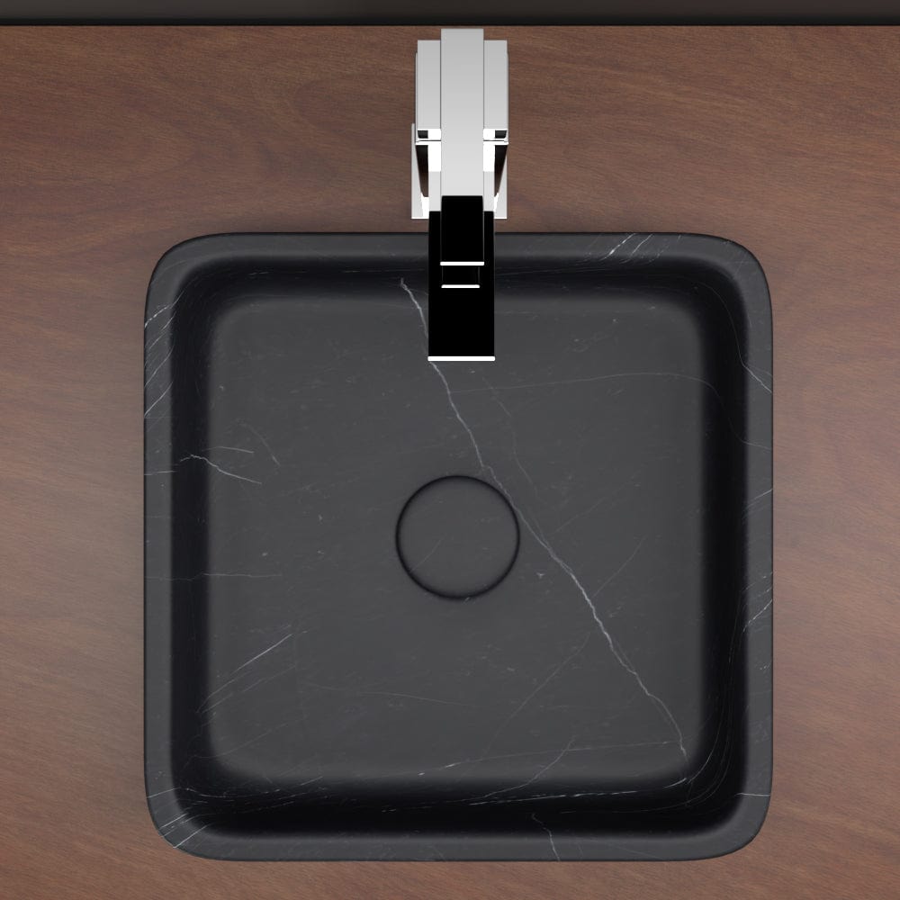 Toro Smooth Honed Black Forest Marble Vessel Sink