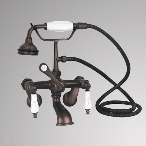 Traditional Wall-Mount Tub Faucet with Hand Shower