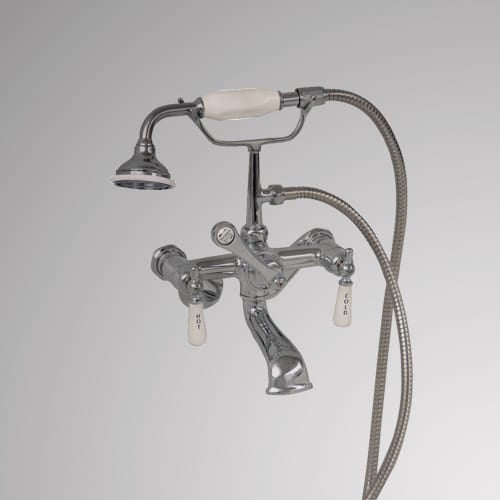 Traditional Wall-Mount Tub Faucet with Hand Shower
