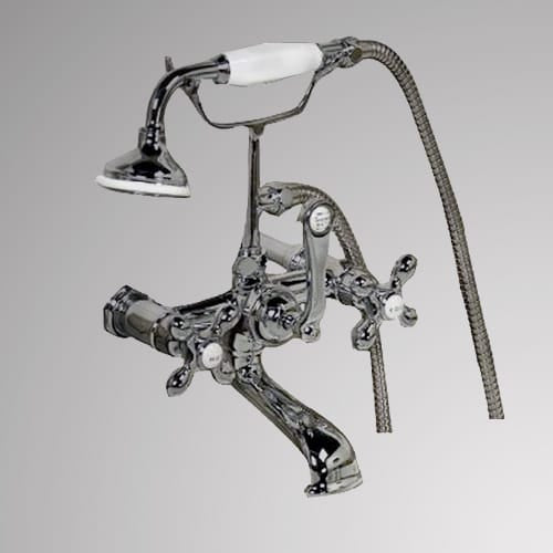Traditional Wall-Mount Tub Faucet with Hand Shower