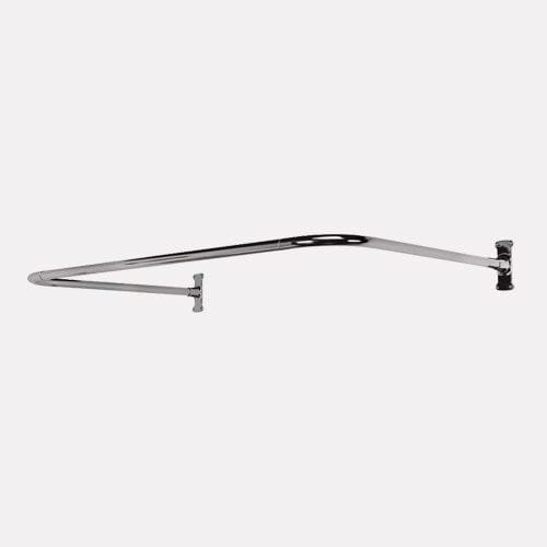 U-Style Solid Brass Shower Rod with Ceiling Support