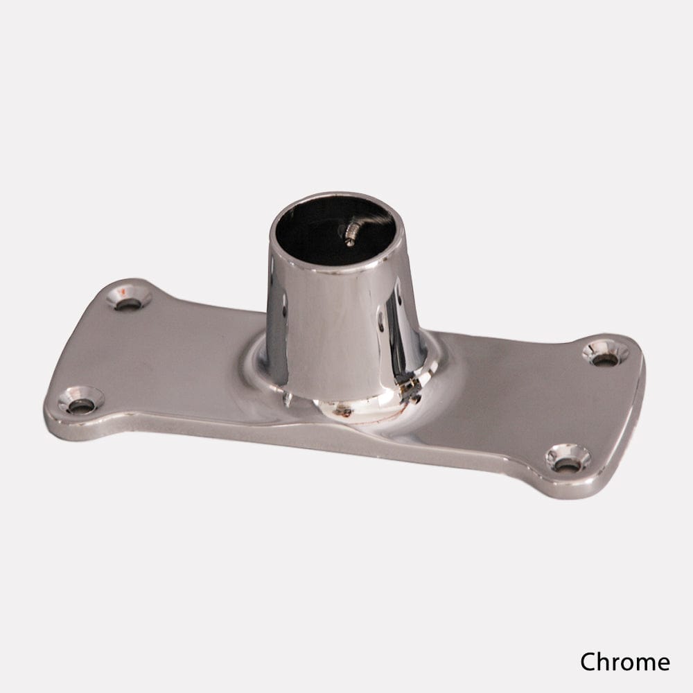 U-Style Solid Brass Shower Rod with Ceiling Support