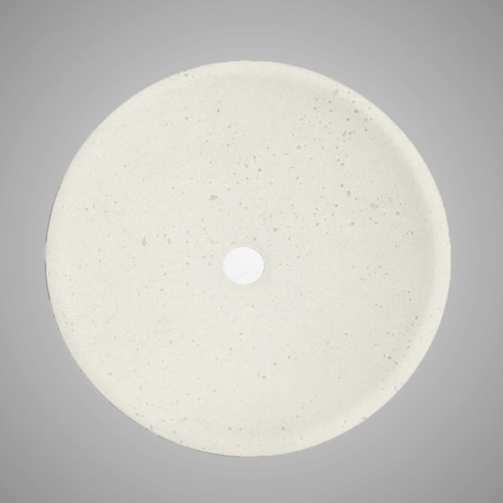Uncher Round Cast Concrete Vessel B-Grade Sink - Cream