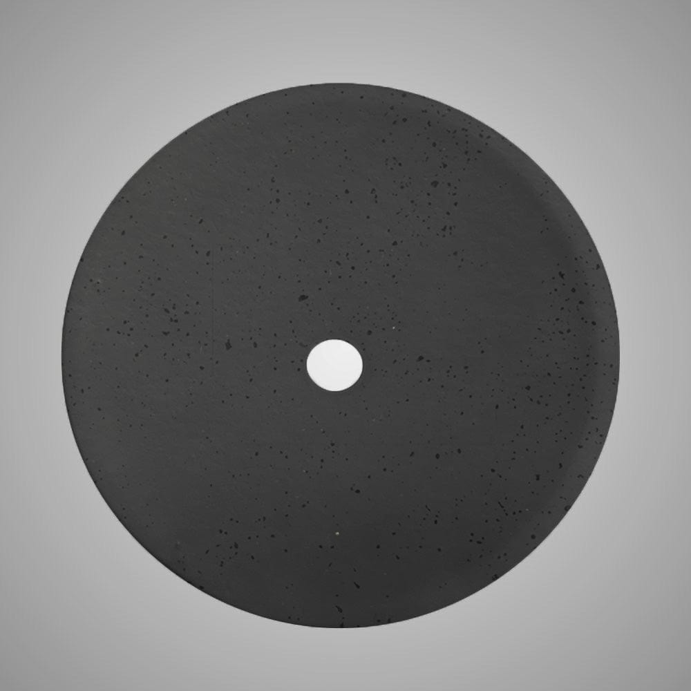 Uncher Round Cast Concrete Vessel Sink - Black