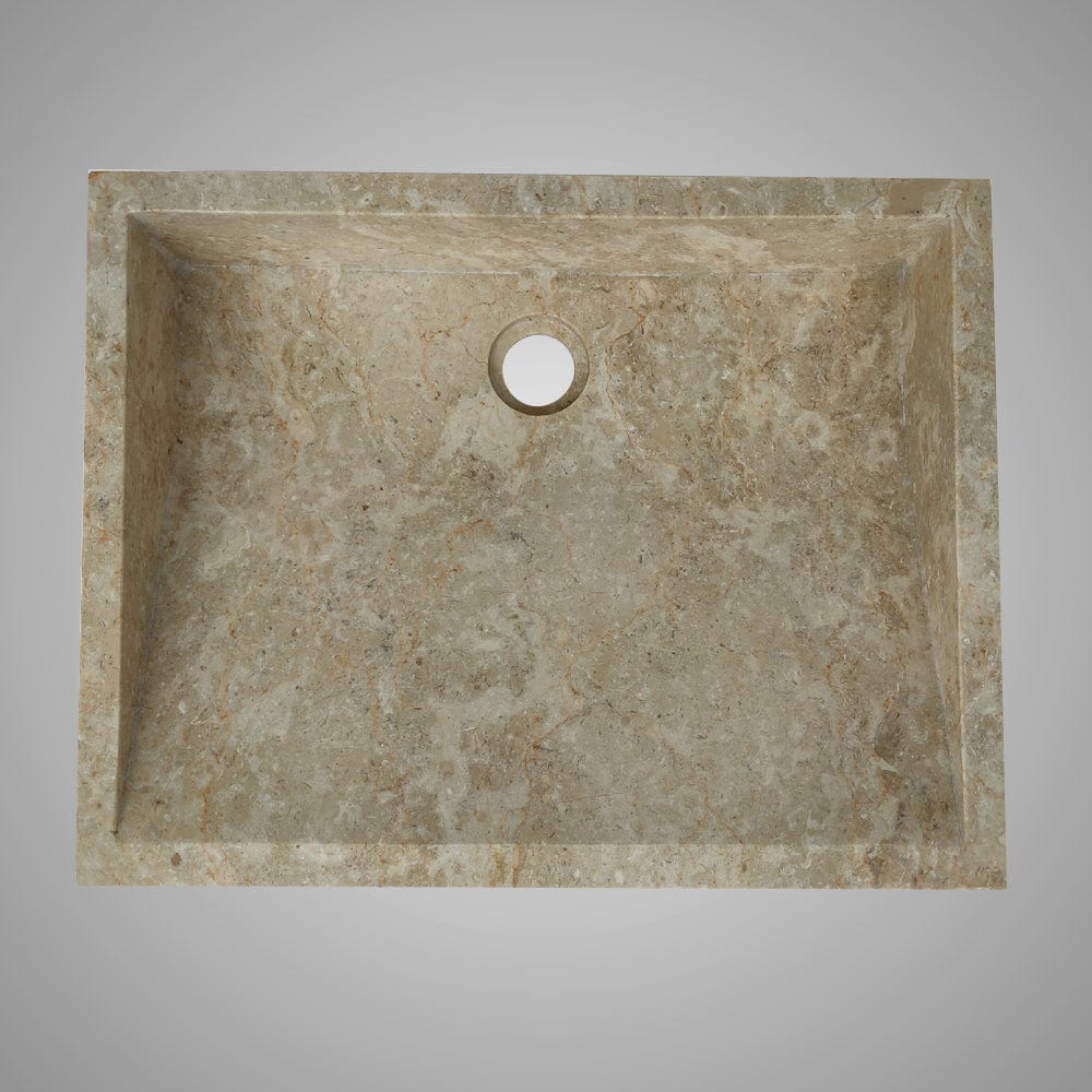 Velster Polished Marble Vessel Sink - Cream