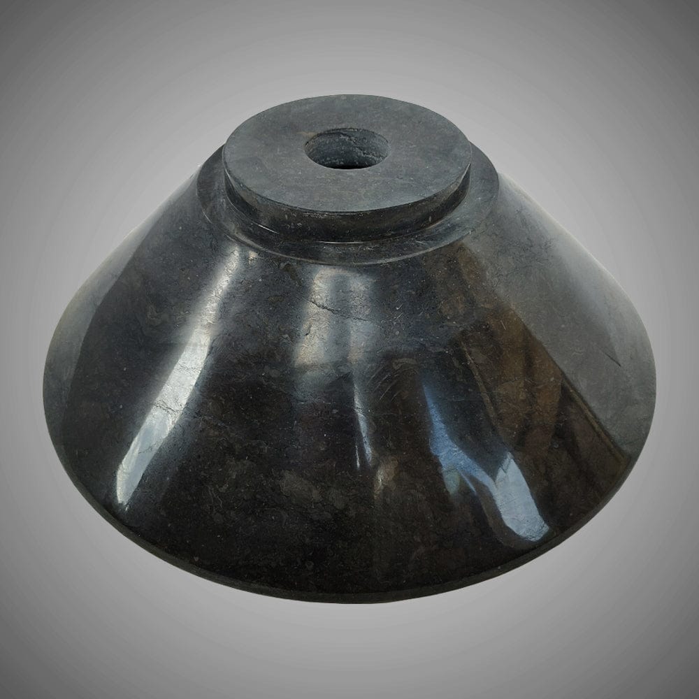 Vernina Polished Marble Vessel Sink - Black