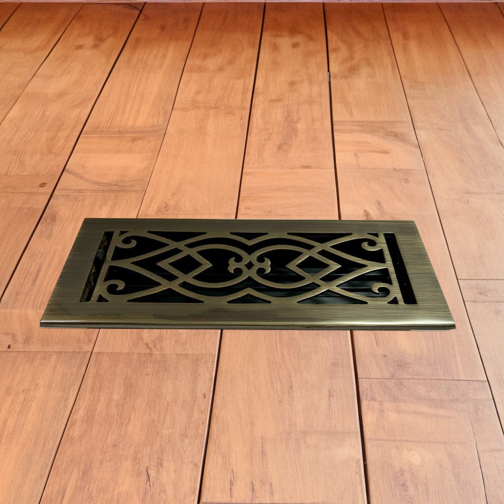 Victorian Solid Brass Floor Register