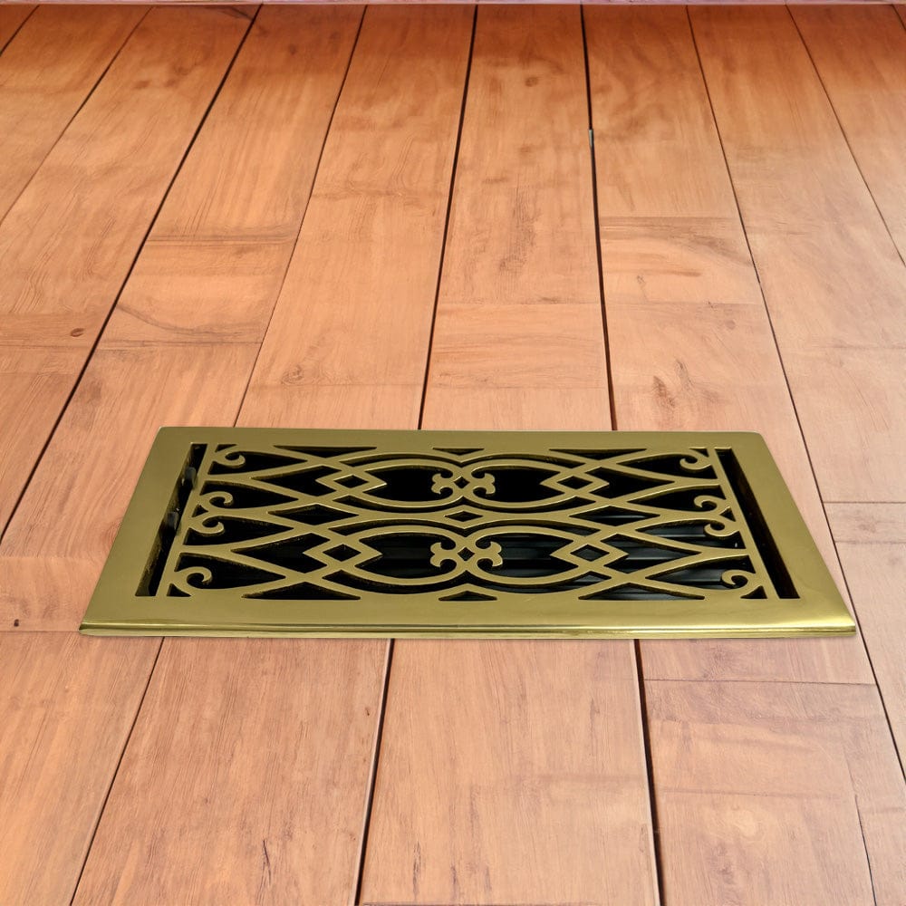 Victorian Solid Brass Floor Register