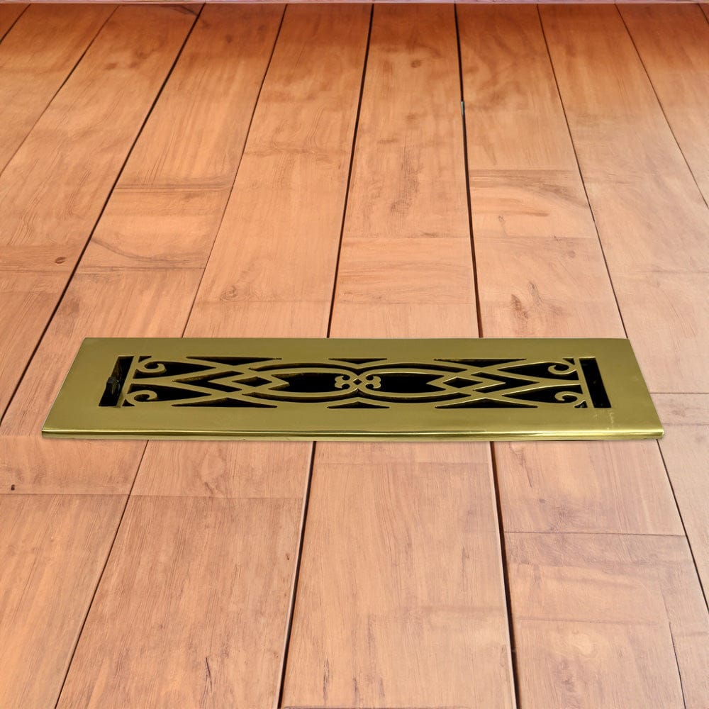 Victorian Solid Brass Floor Register