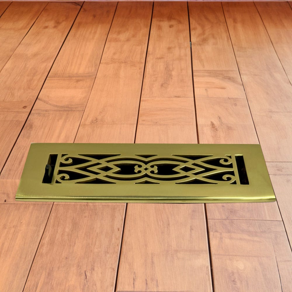 Victorian Solid Brass Floor Register