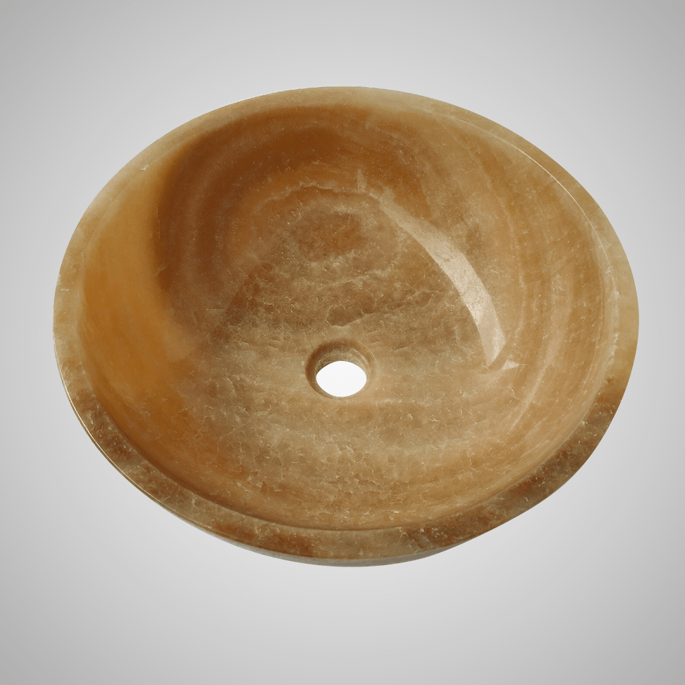 Welters Polished Onyx Vessel Sink - Yellow