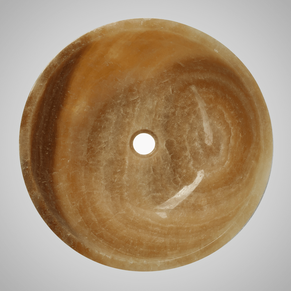 Welters Polished Onyx Vessel Sink - Yellow