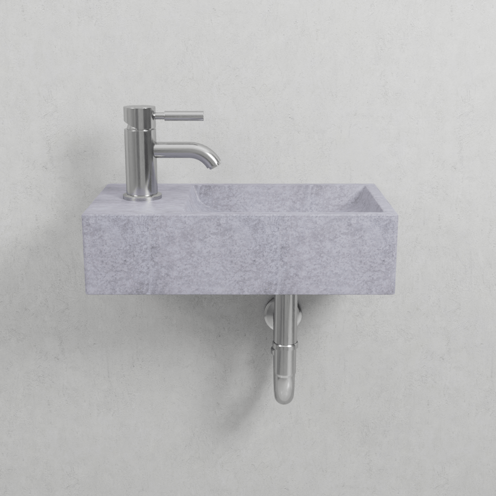 Winkler Rectangular Cast Concrete Wall-Mount Sink - Light Gray