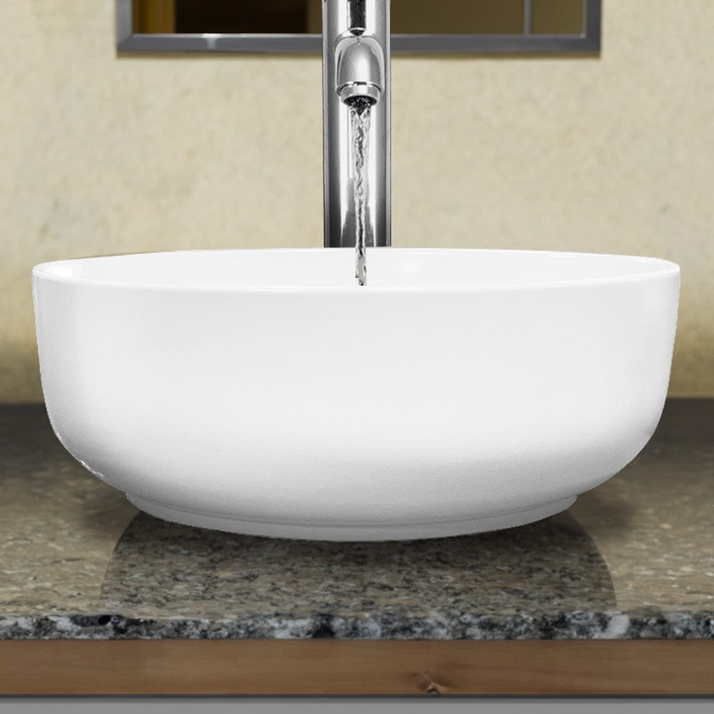 Wye Vitreous China Vessel Sink - Matte White