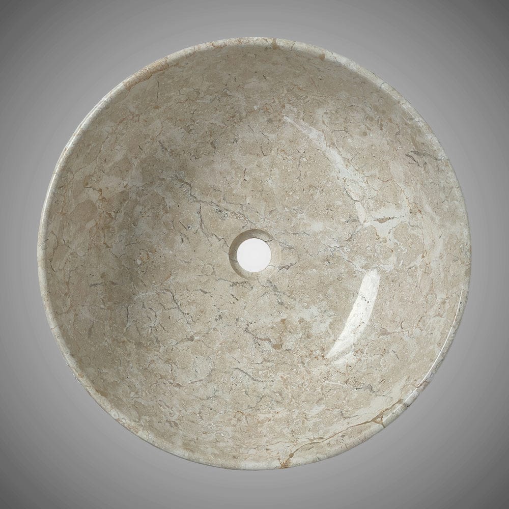 Zansa Marble Vessel Sink - Cream