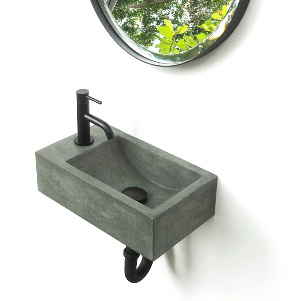 Zantala Cast Concrete Wall-Mount Sink - Copper Green