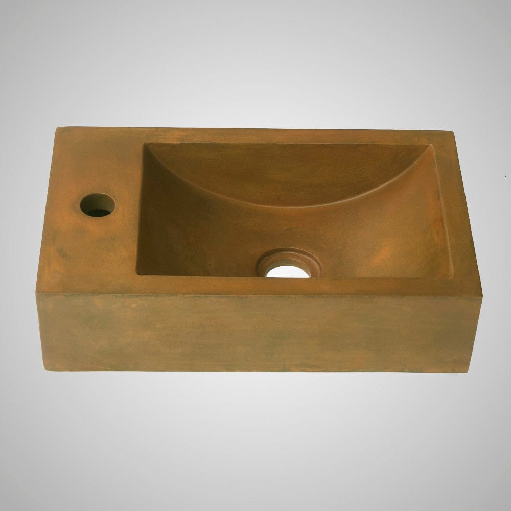 Zantala Cast Concrete Wall-Mount Sink - Vintage Brown