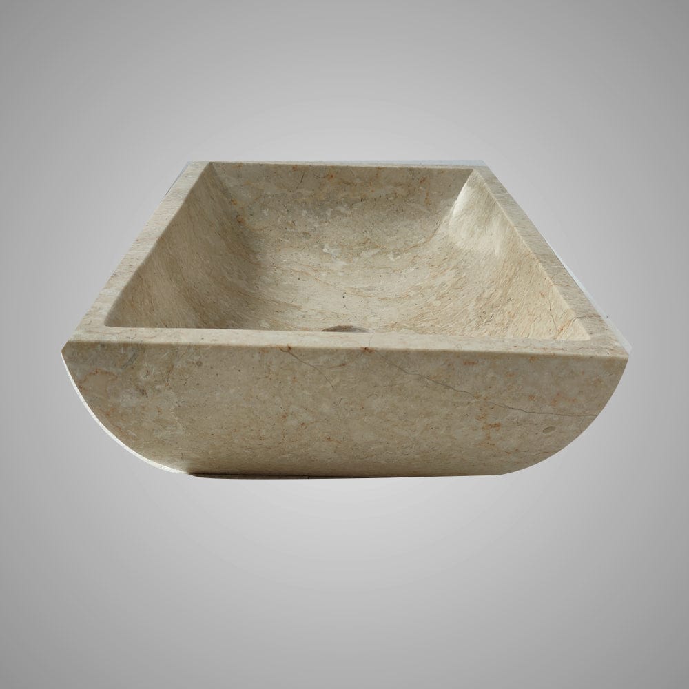 Zapa Polished Marble Vessel Sink - Cream