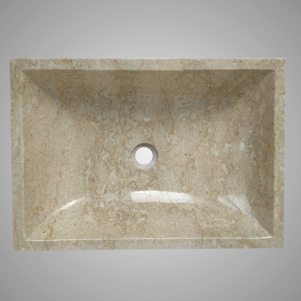 Zapa Polished Marble Vessel Sink - Cream
