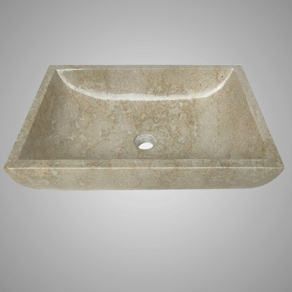 Zapa Polished Marble Vessel Sink - Cream