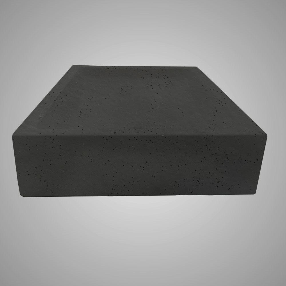 Zapen Rectangular Cast Concrete Vessel Sink - Black