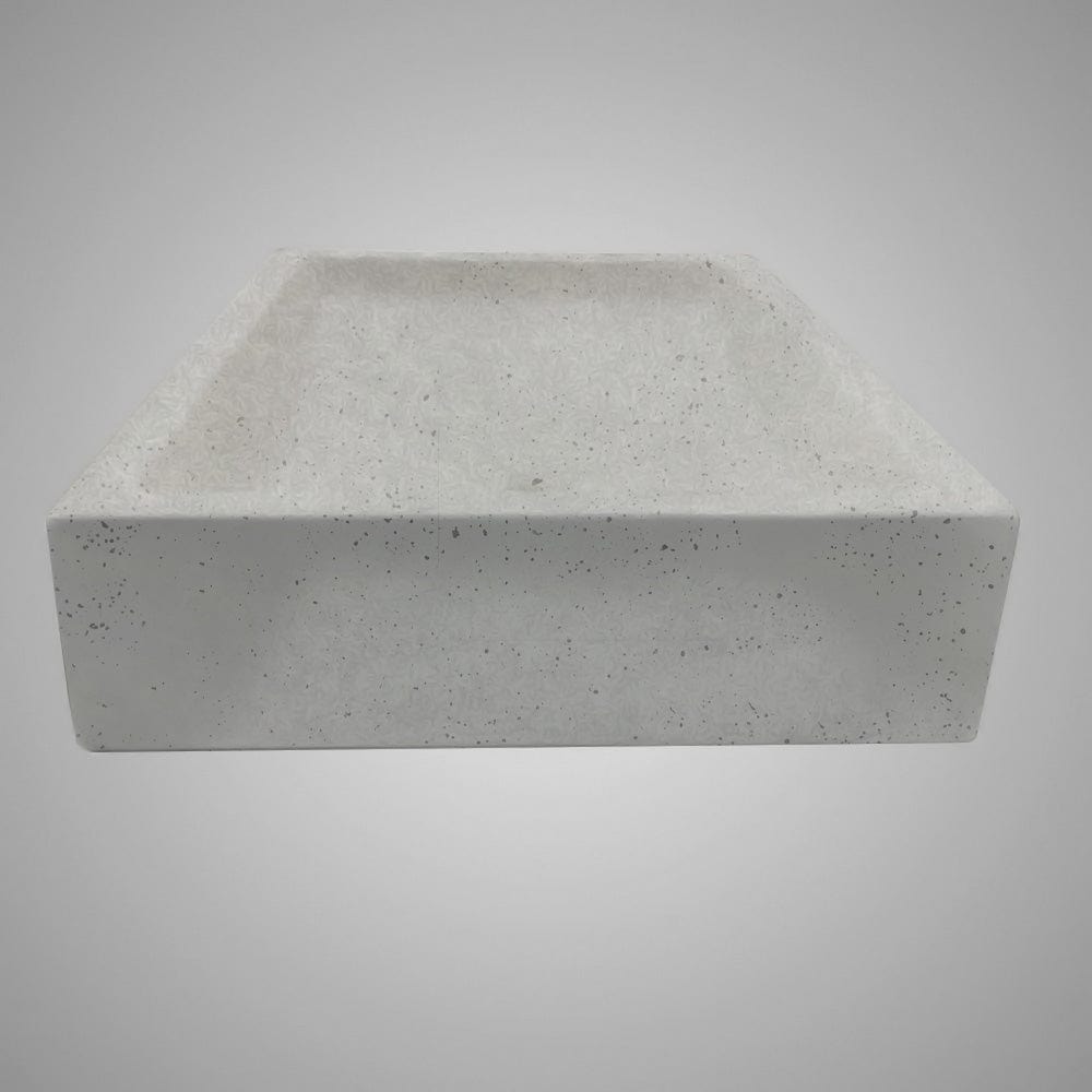 Zapen Rectangular Cast Concrete Vessel Sink - Dark Grey