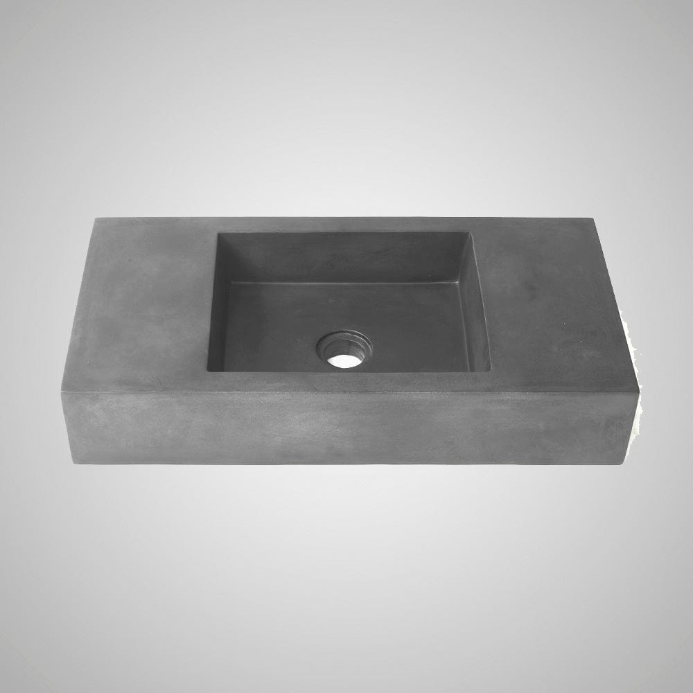 Zedden Cast Concrete Wall-Mount Sink - Dusk Grey