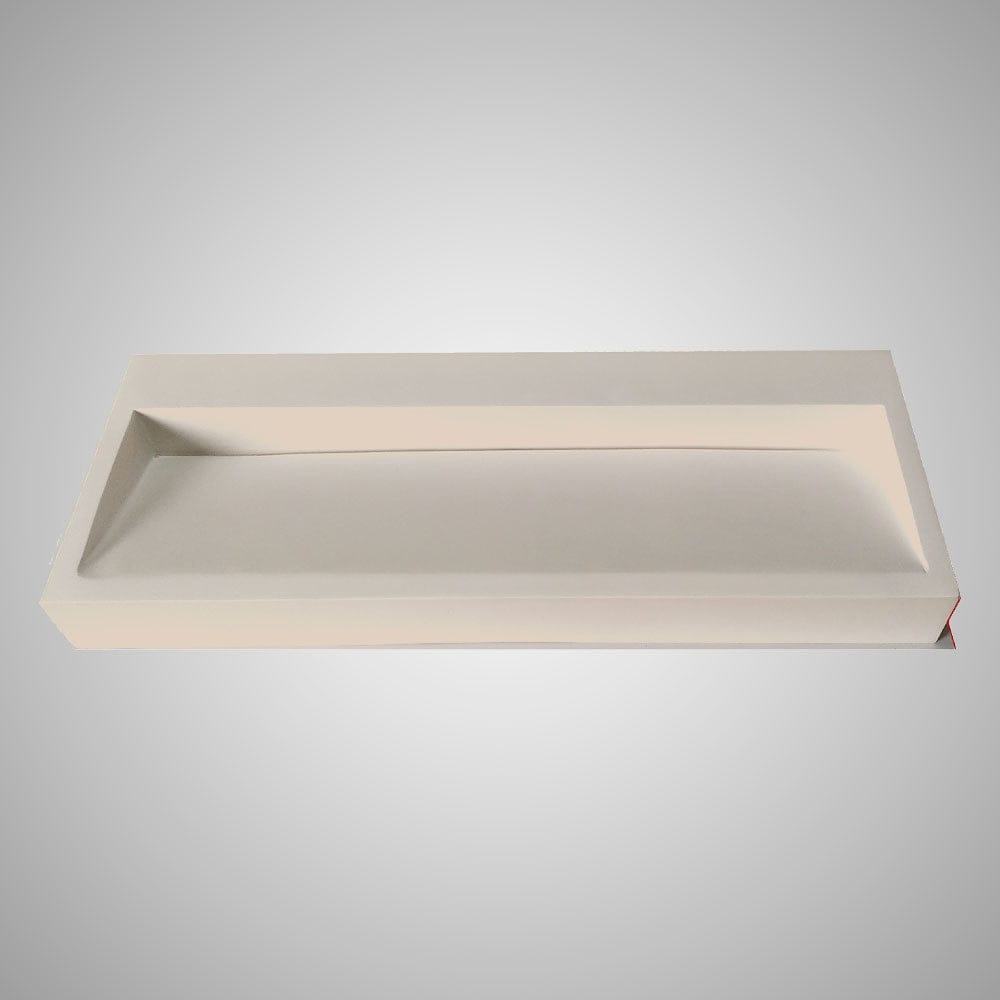 Zedley Rectangular Cast Concrete Vessel B-Grade Sink - Cream