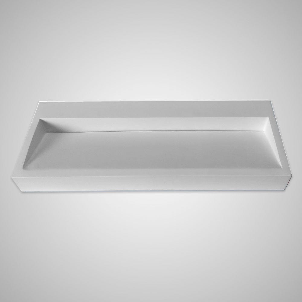 Zedley Rectangular Cast Concrete Vessel B-Grade Sink - Light Grey