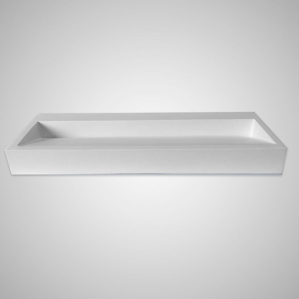 Zedley Rectangular Cast Concrete Vessel B-Grade Sink - Light Grey