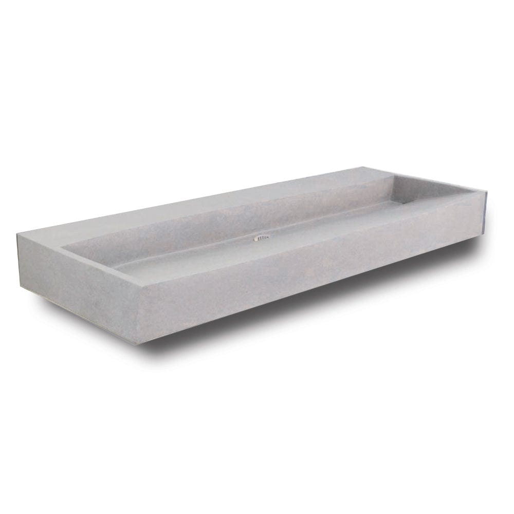 Zedley Rectangular Cast Concrete Vessel B-Grade Sink - Light Grey