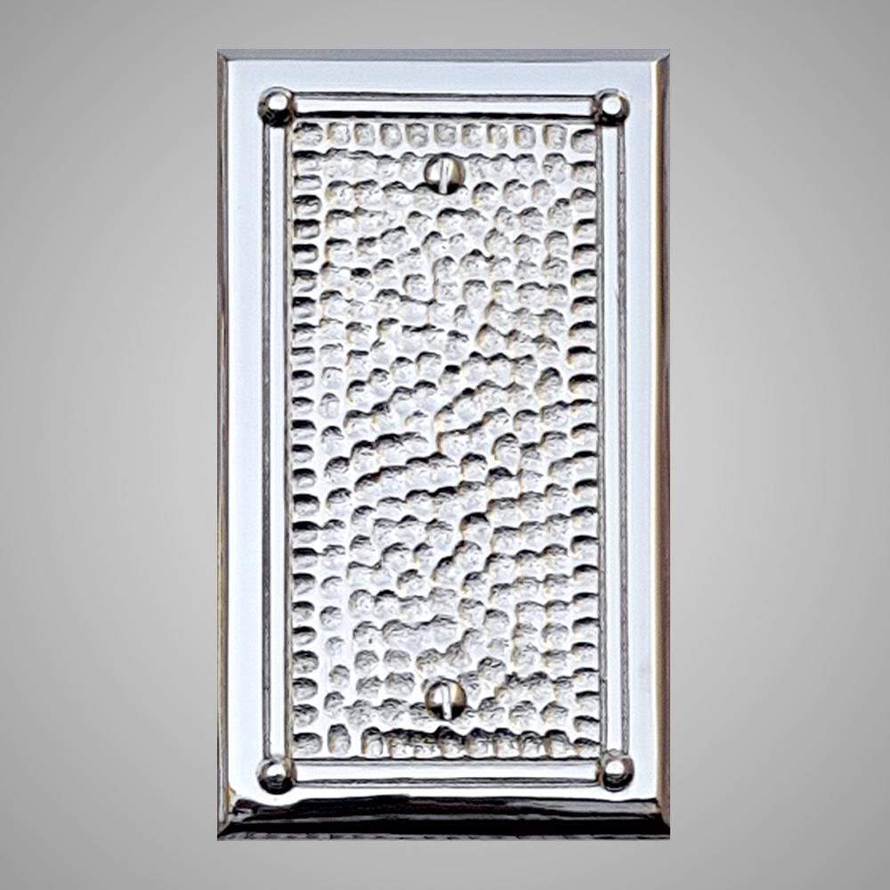 1 Blank Wall Plate - Framed Hammered Design