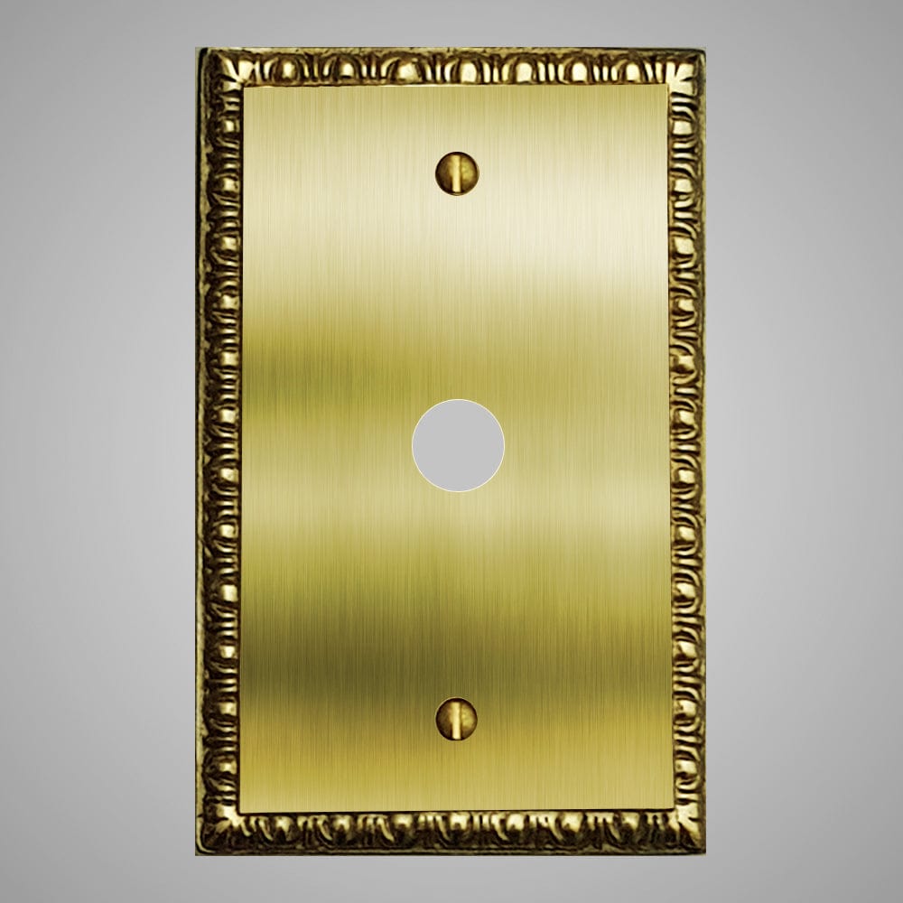 1 Coaxial Cable Wall Plate - Egg & Dart Design