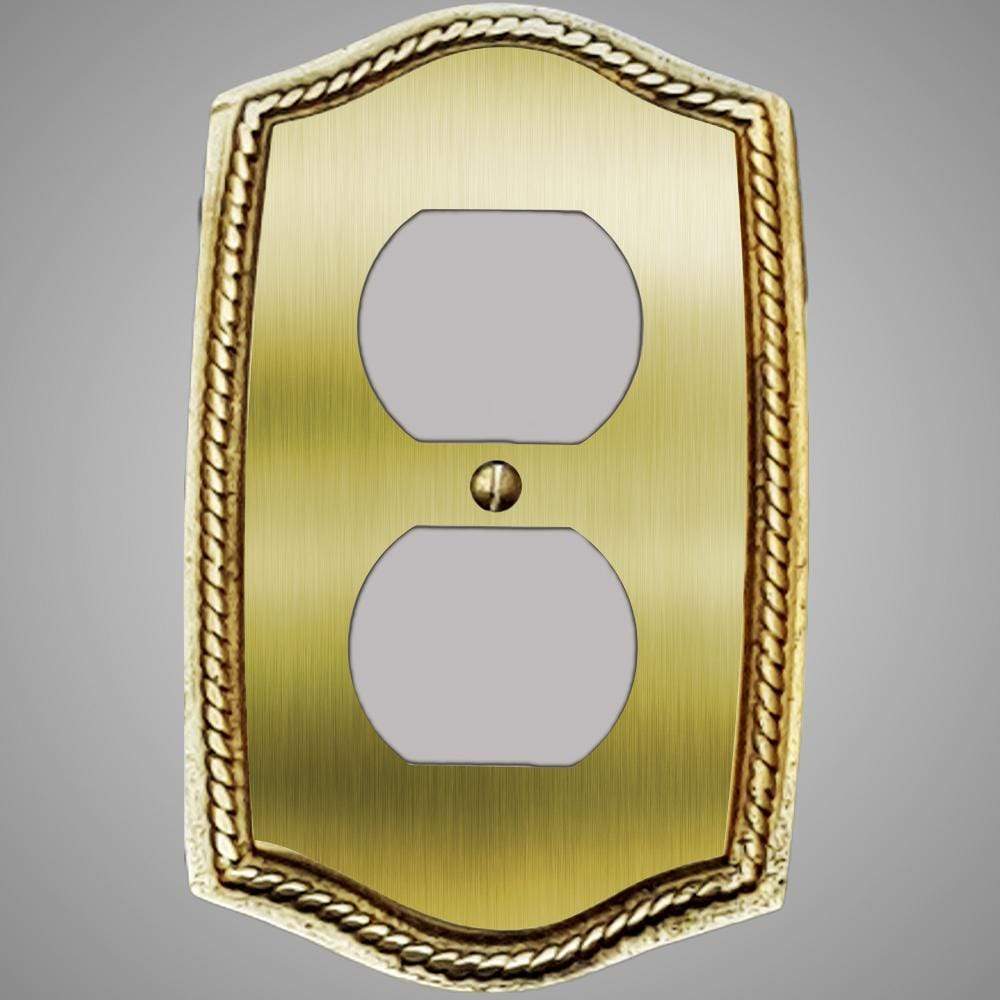 1 Gang Duplex Outlet Wall Switch Plate - Georgian Design