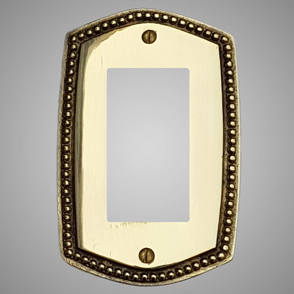 1 Gang Rocker Light Switch Plate - Beaded Design