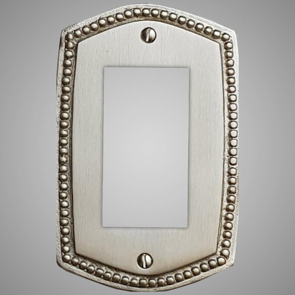 1 Gang Rocker Light Switch Plate - Beaded Design