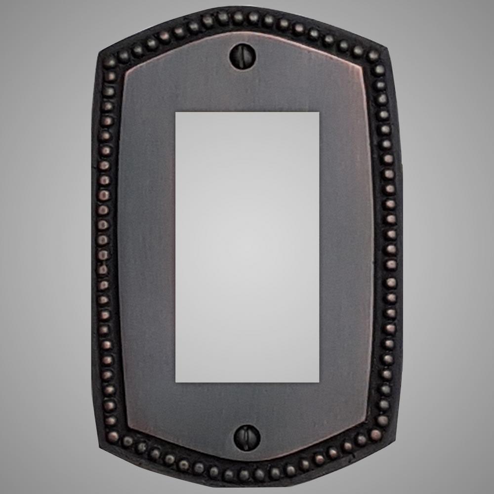 1 Gang Rocker Light Switch Plate - Beaded Design