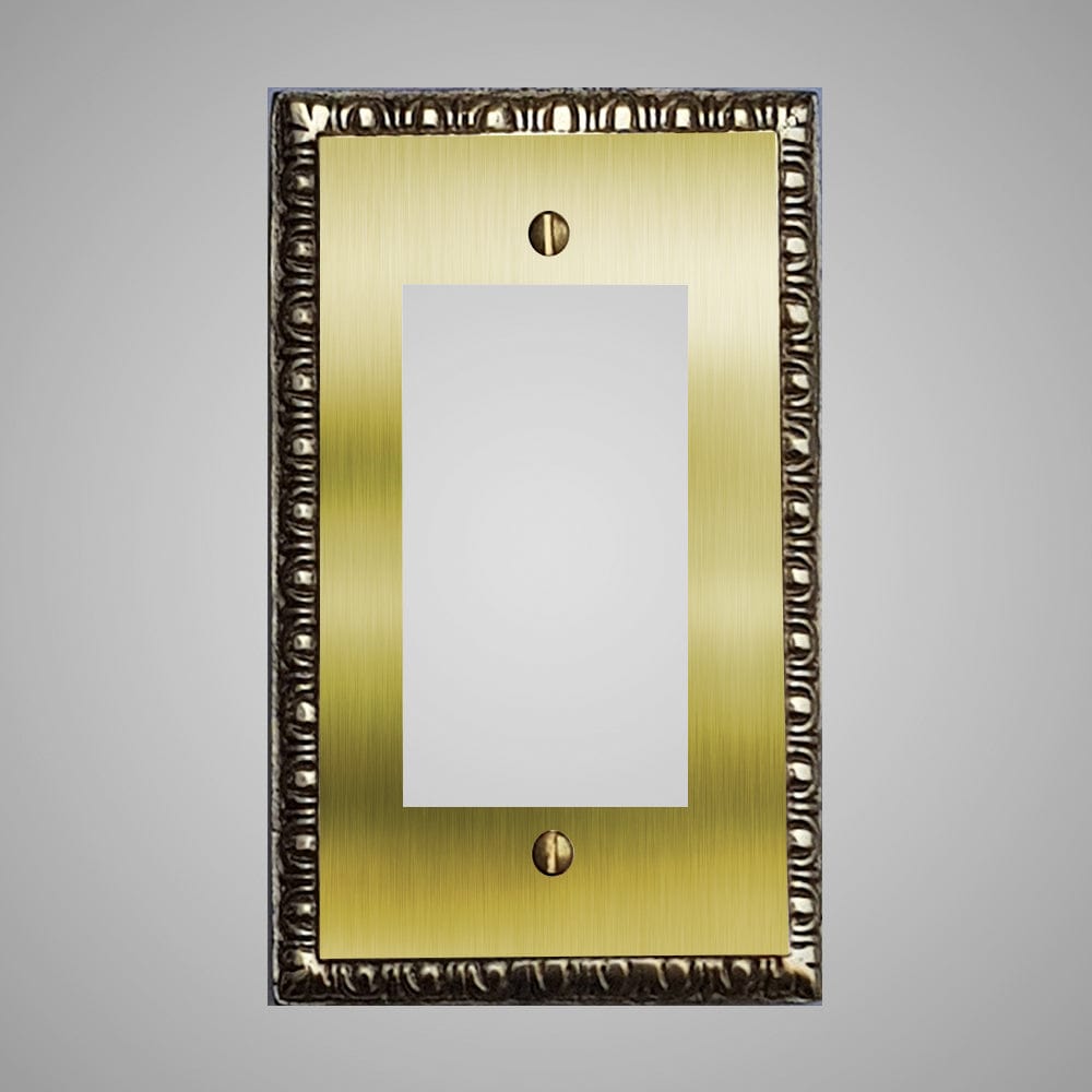 1 Gang Rocker Light Switch Plate - Egg & Dart Design