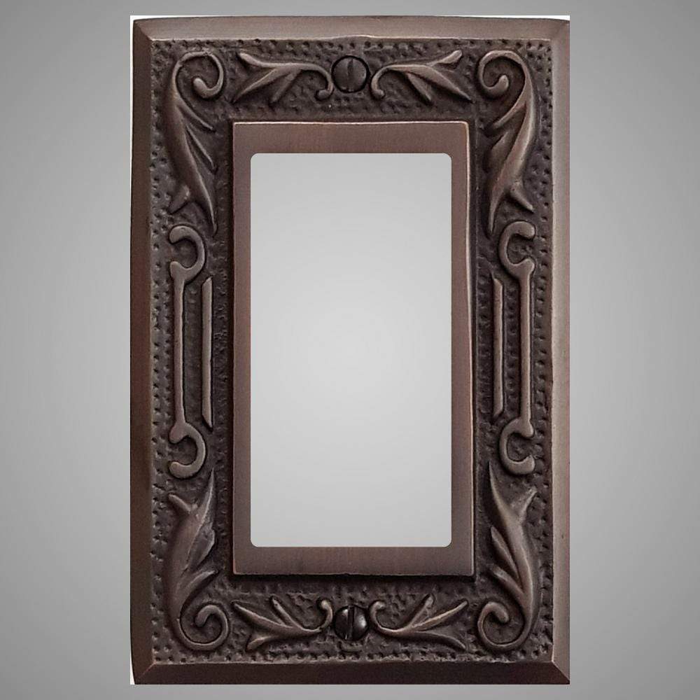 1 Gang Rocker Light Switch Plate - Floral Design