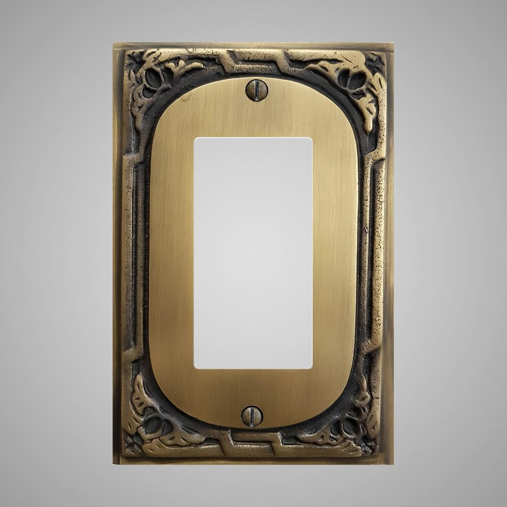 1 Gang Rocker Light Switch Plate - Victorian Design