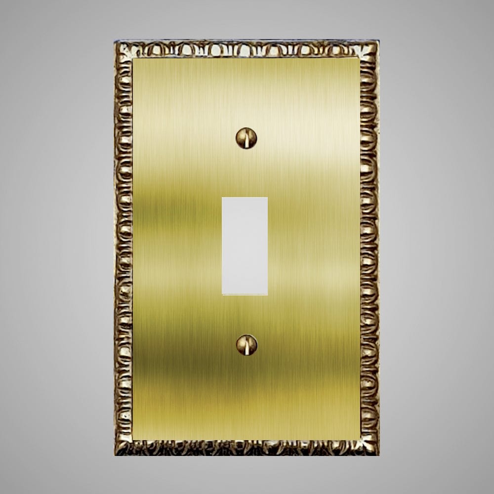 1 Gang Toggle Light Switch Plate - Egg & Dart Design