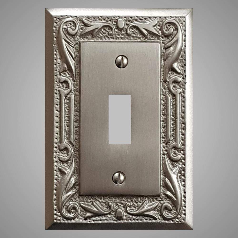1 Gang Toggle Light Switch Plate - Floral Design